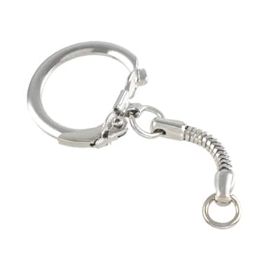 Bead Landing™ Rhodium Snake Keychain image