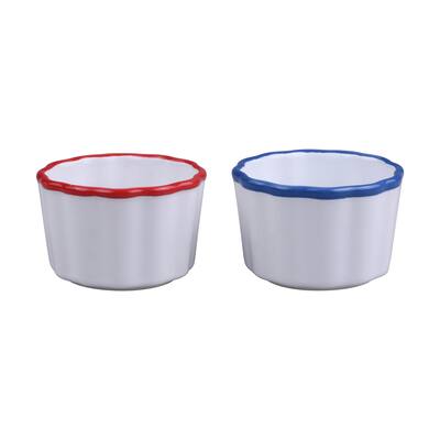 Red, White & Blue Ruffle Ramekins Set by Makery™ | Michaels