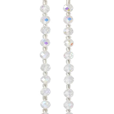 Crystal AB Faceted Glass Rondelle Beads, 8mm by Bead Landing™ image