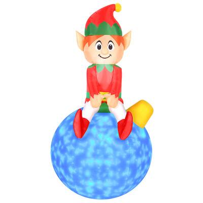 5ft. Airflowz Inflatable Elf on Ornament with Swirling Lights | Michaels