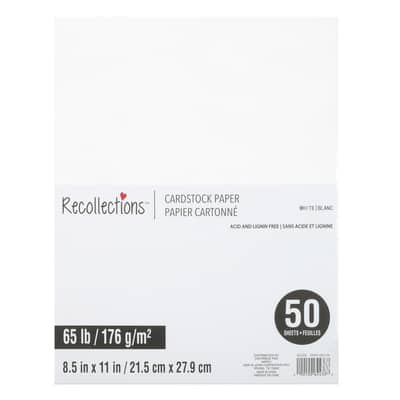 8.5" x 11" Cardstock Paper by Recollections™, 50 Sheets image