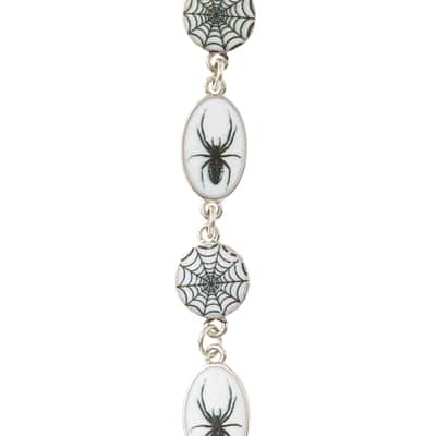 Rhodium Spider Print Metal Charms by Bead Landing™ image