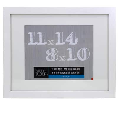White Belmont Frame with Mat by Studio Décor® image