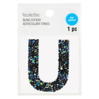 Black AB Letter Bling Sticker by Recollections®, Color: U | Michaels