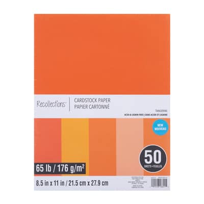 8.5" x 11" 65lb. Cardstock Paper Pack by Recollections™, 50 Sheets image