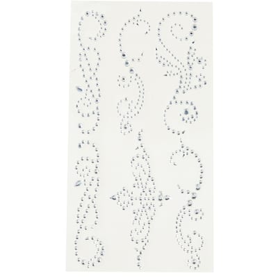 Recollections™ Adhesive Rhinestones, Small Clear Flourishes | Michaels