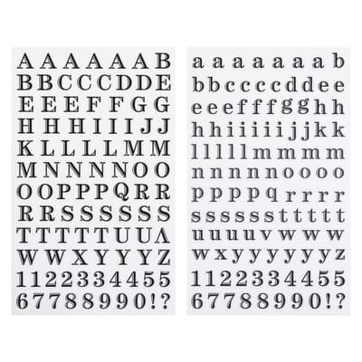 Black Printed Alphabet Stickers by Recollections™ image