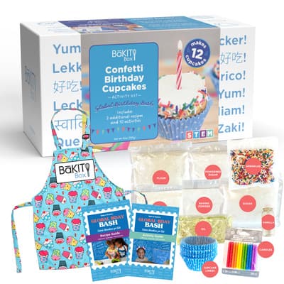 BāKIT Box Confetti Birthday Cupcakes Bake & Wear Bundle with Kids ...
