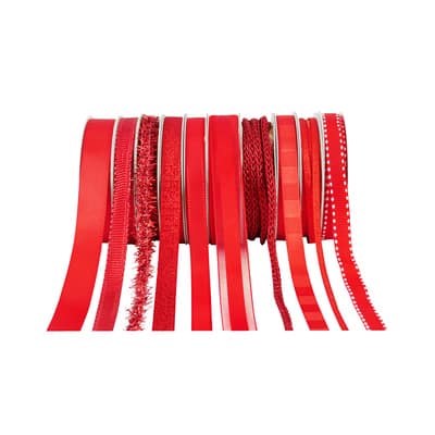 Value Pack Ribbon, 10ct. by Celebrate It®, Color: Red | Michaels