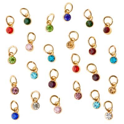 Mini Gold-Colored Crystal Charm Set by Bead Landing™