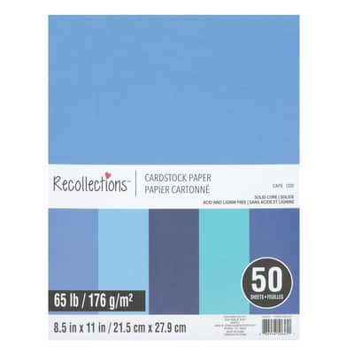 8.5" x 11" 65lb. Cardstock Paper Pack by Recollections™, 50 Sheets image