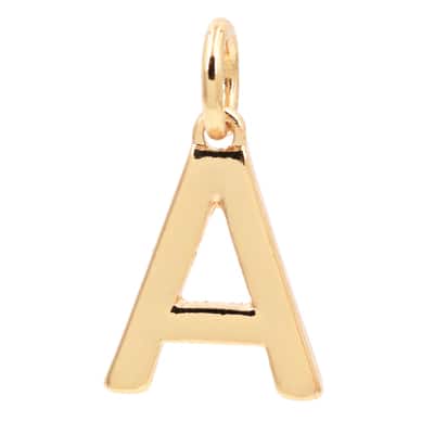 14K Gold Plated Letter Charm by Bead Landing™ image