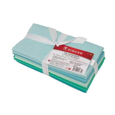 SINGER Solid Cotton Fabric Bundle, Color: Teal Waves | Michaels