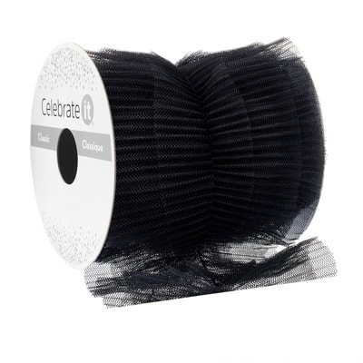 4" x 2yd. Layered Tulle Ribbon by Celebrate It® Classic image