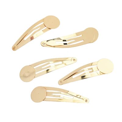 Contour Clips with 18mm Circle Blanks, 10ct. by Bead Landing™