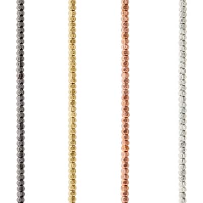 Metal Faceted Rondel Beads by Bead Landing®, 3mm image
