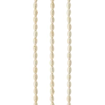 Silver Metal Small Oval Beads, 6mm by Bead Landing™