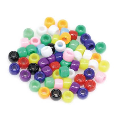 Multicolor Opaque Pony Beads by Creatology™, 6mm x 9mm image
