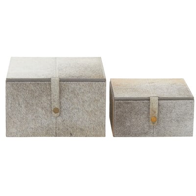 Gray Leather Natural Box Set, 8