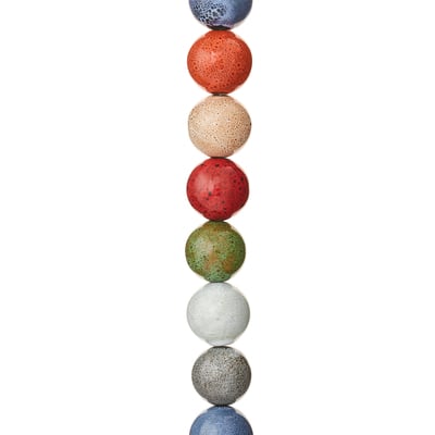 Multicolor Ceramic Round Beads, 16mm by Bead Landing™ image