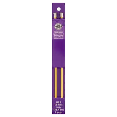10" Anodized Aluminum Knitting Needles by Loops & Threads® image