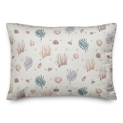 Multicolor Shell Plus Throw Pillow, Size: 20
