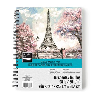 Mixed Media Medium Weight Paper Pad by Artist's Loft™, 9" x 12"