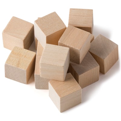1" Square Wood Blocks, 13ct. by Make Market® image
