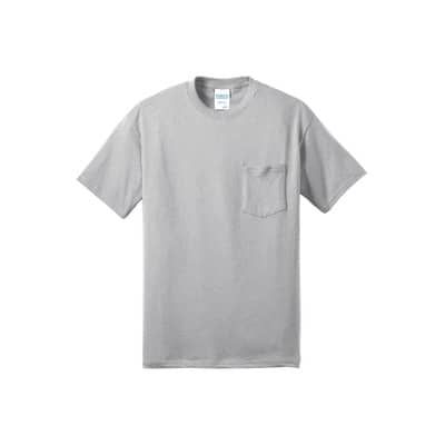 Port & Company® Core Blend Pocket T-Shirt, Size: Small, Color: Ash