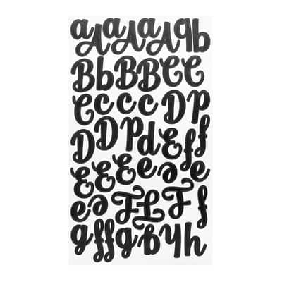 Buy in Bulk - 12 Packs: 167 ct. (2,004 total) Black Script Alphabet ...