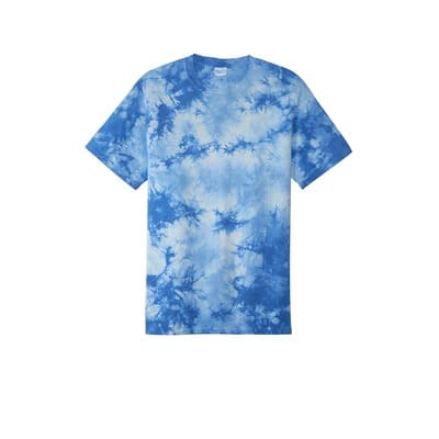 美品 holiday SUPER FINE DRY TIE-DYET-SHIRT Port & Company® Crystal Tie-Dye T-Shirt, Size: X-Large, Color: Sky