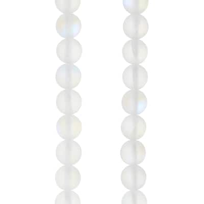 White Opal Glass Round Beads, 6mm by Bead Landing™ image