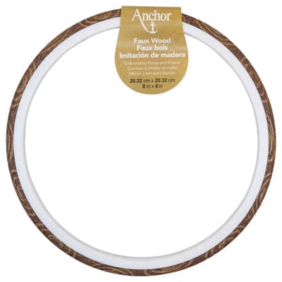 Anchor® Faux Wood Round Embroidery Hoop & Frame