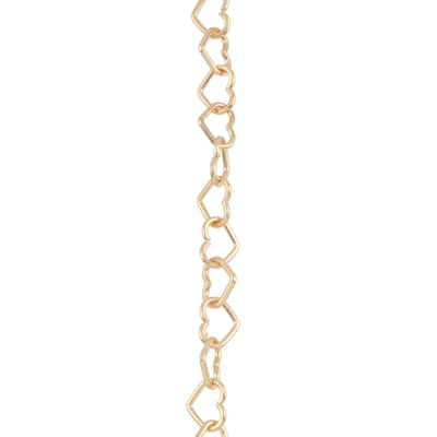 7.5" Gold Heart Charm Bracelet by Bead Landing™ image