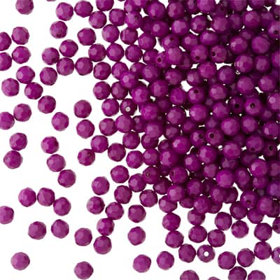 8mm Faceted Acrylic Round Craft Beads by Bead Landing™ image