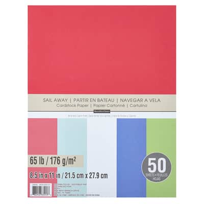 8.5" x 11" 65lb. Cardstock Paper Pack by Recollections™, 50 Sheets