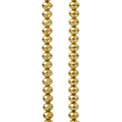 Hamilton Gold Antique Metal Rondelle Beads, 6mm by Bead Landing™ image