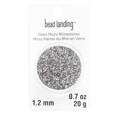 1.2mm Glass Micro Rhinestones by Bead Landing™, 0.7oz.