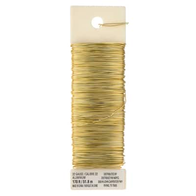 22 Gauge Gold Aluminum Florist Wire by Ashland® image
