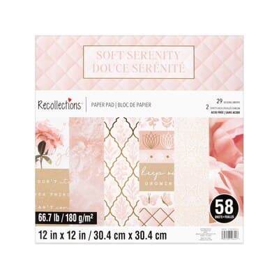12" x 12" Soft Serenity Paper Pad by Recollections™, 58 Sheets image
