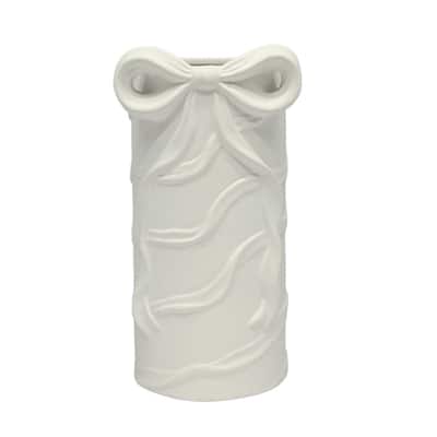 6.5" Ceramic Bow Cylinder Vase by Make Market® image