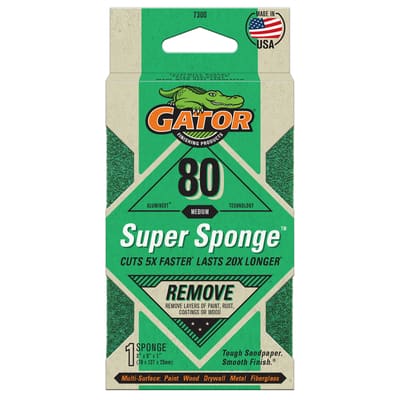 Gator® Super Sponge™ Medium 80 Grit Sanding Sponge | Michaels