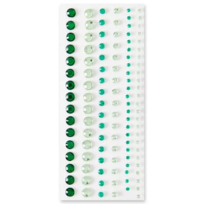 Adhesive Rhinestones Mixed Pack by Recollections™, Color: Green | Michaels