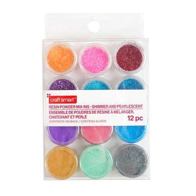 Shimmer & Pearlescent Resin Powder Mix-Ins, 12ct. by Craft Smart™ image