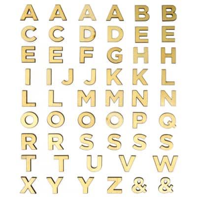 3/4" Wood Block Letters, 54ct. by Make Market®