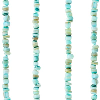 Aqua Shell Chip Beads, 5mm by Bead Landing™ image