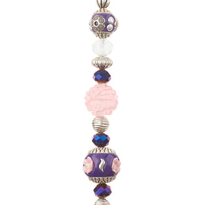Clear & Purple Strung Beads By Bead Landing™