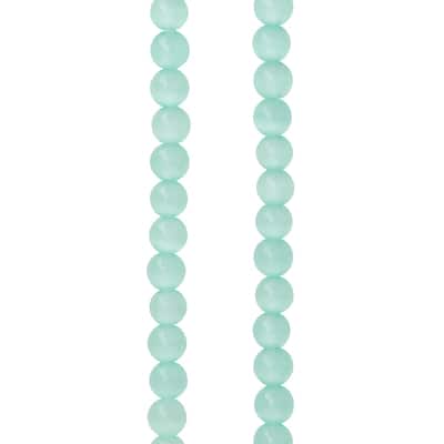 Aqua Cat's Eye Glass Round Beads, 4mm by Bead Landing™ image