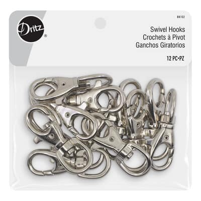 Dritz® Silver 2.5" Swivel Hooks, 12ct.