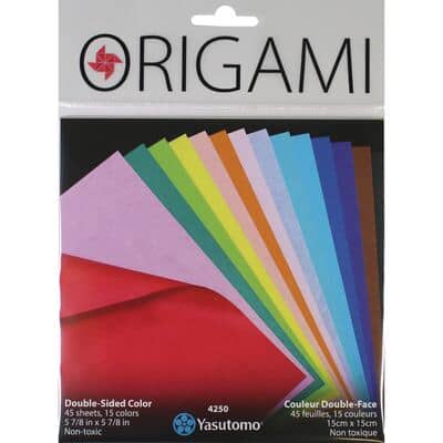 Yasutomo® 5.875" x 5.875" Double-Sided Color Origami Paper, 45 Sheets image